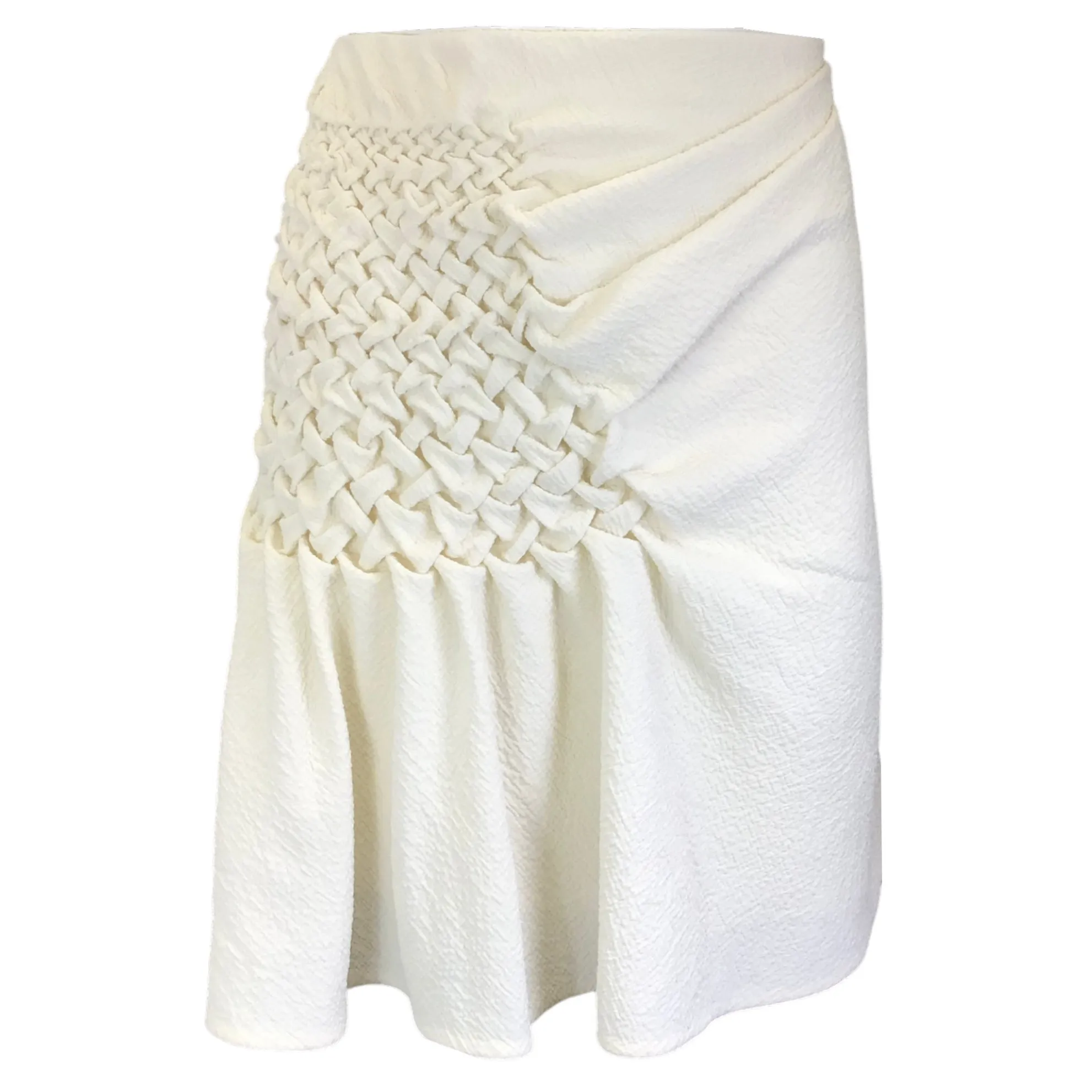 3.1 Phillip Lim Ivory Crinkled Crepe Skirt