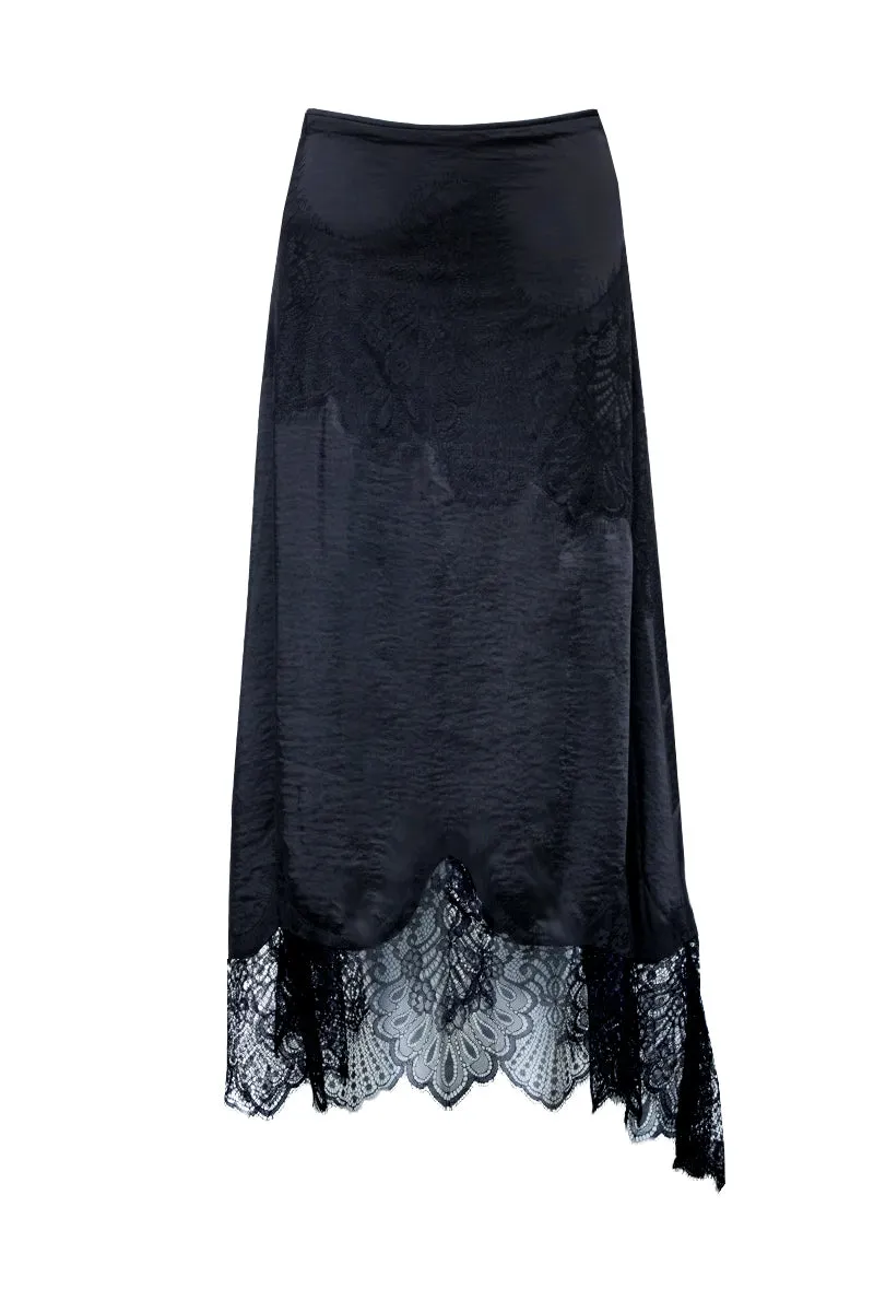 ADENA BLACK MIDI SKIRT