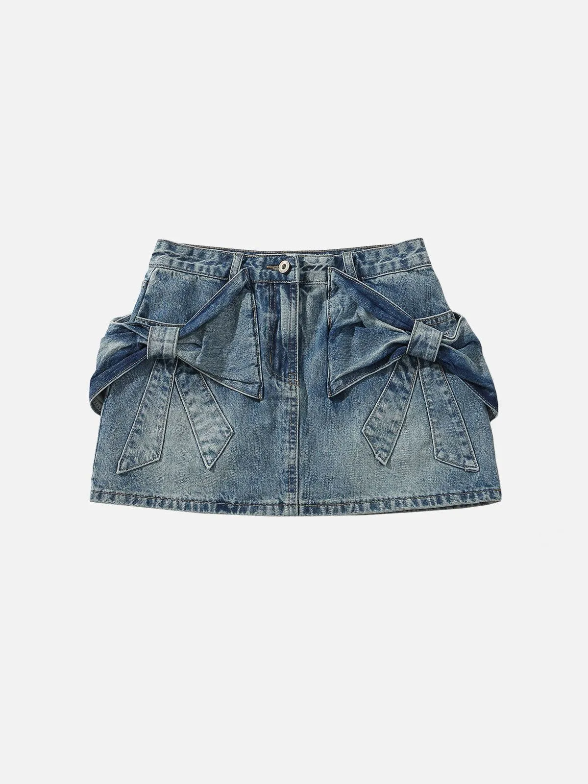 Aelfric Eden Bow Washed Denim Skirt