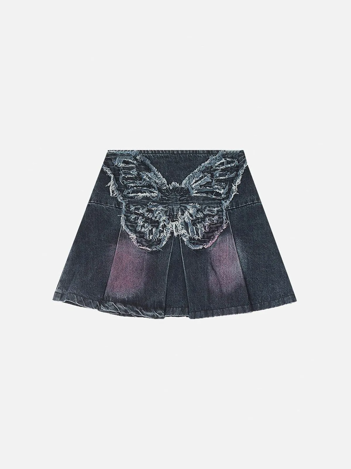 Aelfric Eden Fringe Butterfly Denim Skirt