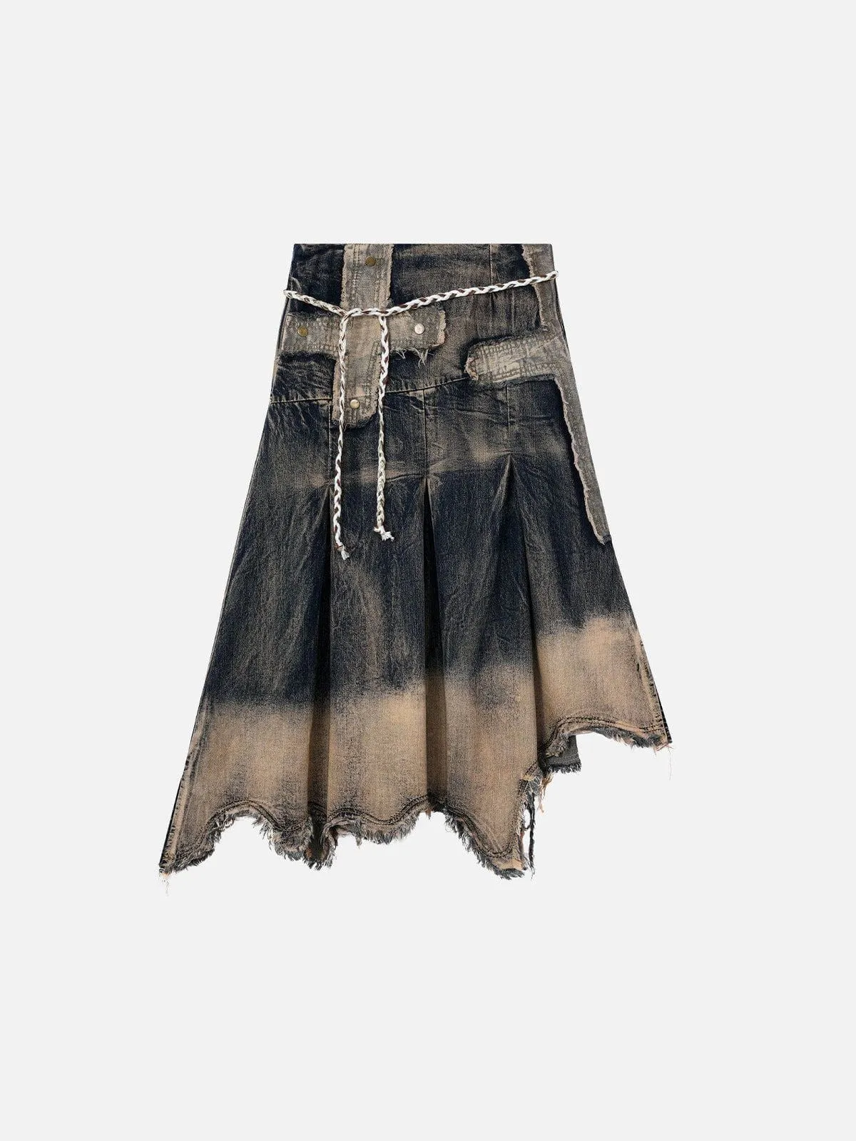 Aelfric Eden Gradient Washed Denim Skirt