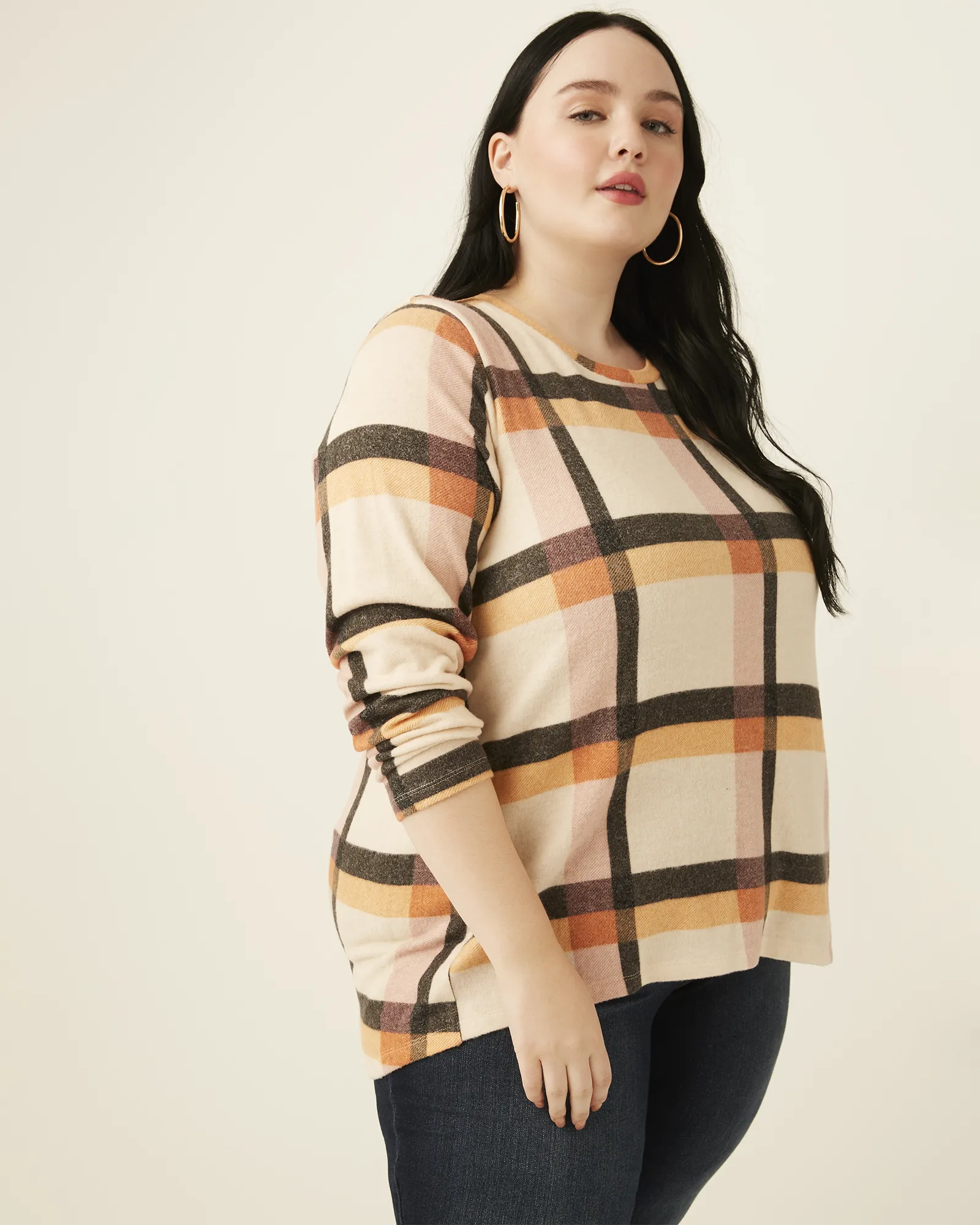 Alviva Sweater Tunic | Orange / Brown