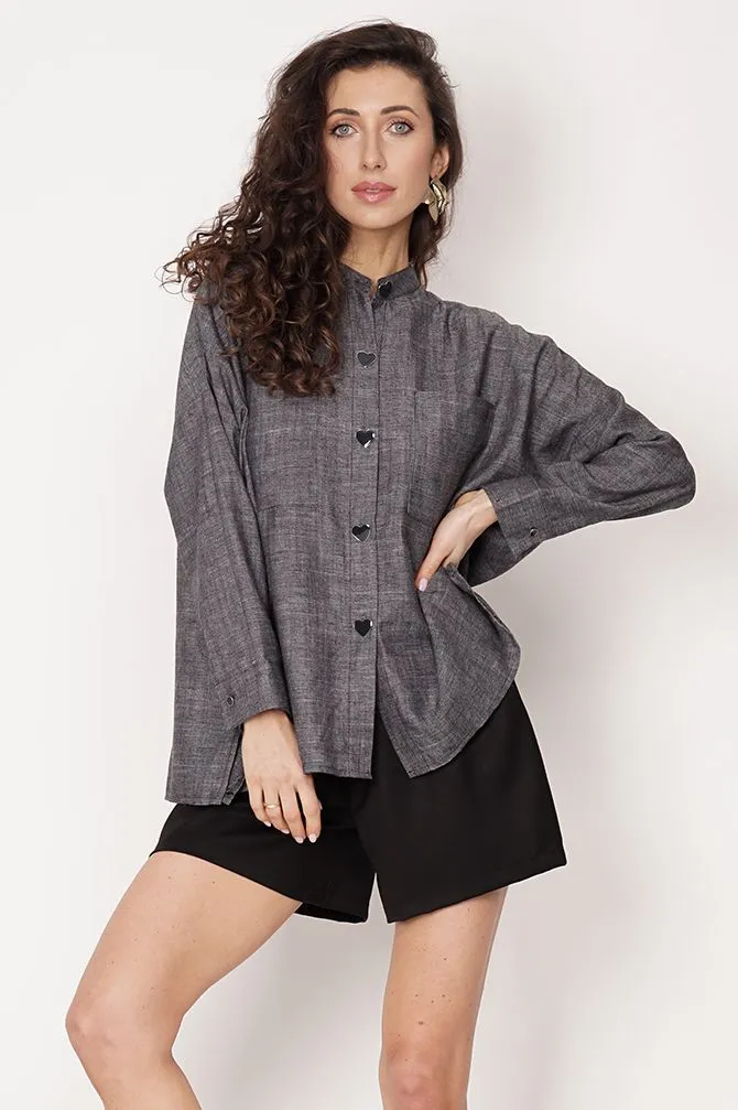 Amaya Blouse Dark Grey