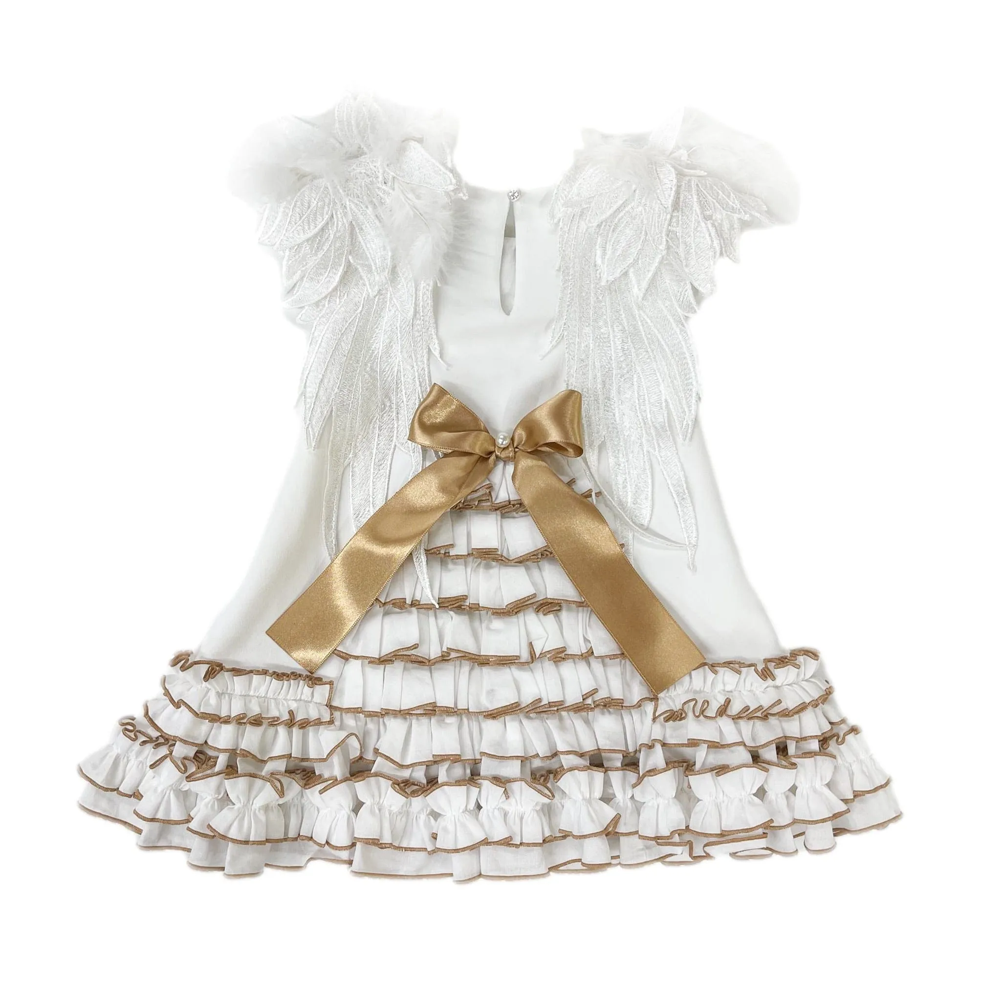 Angelina White Feather Wings Dress