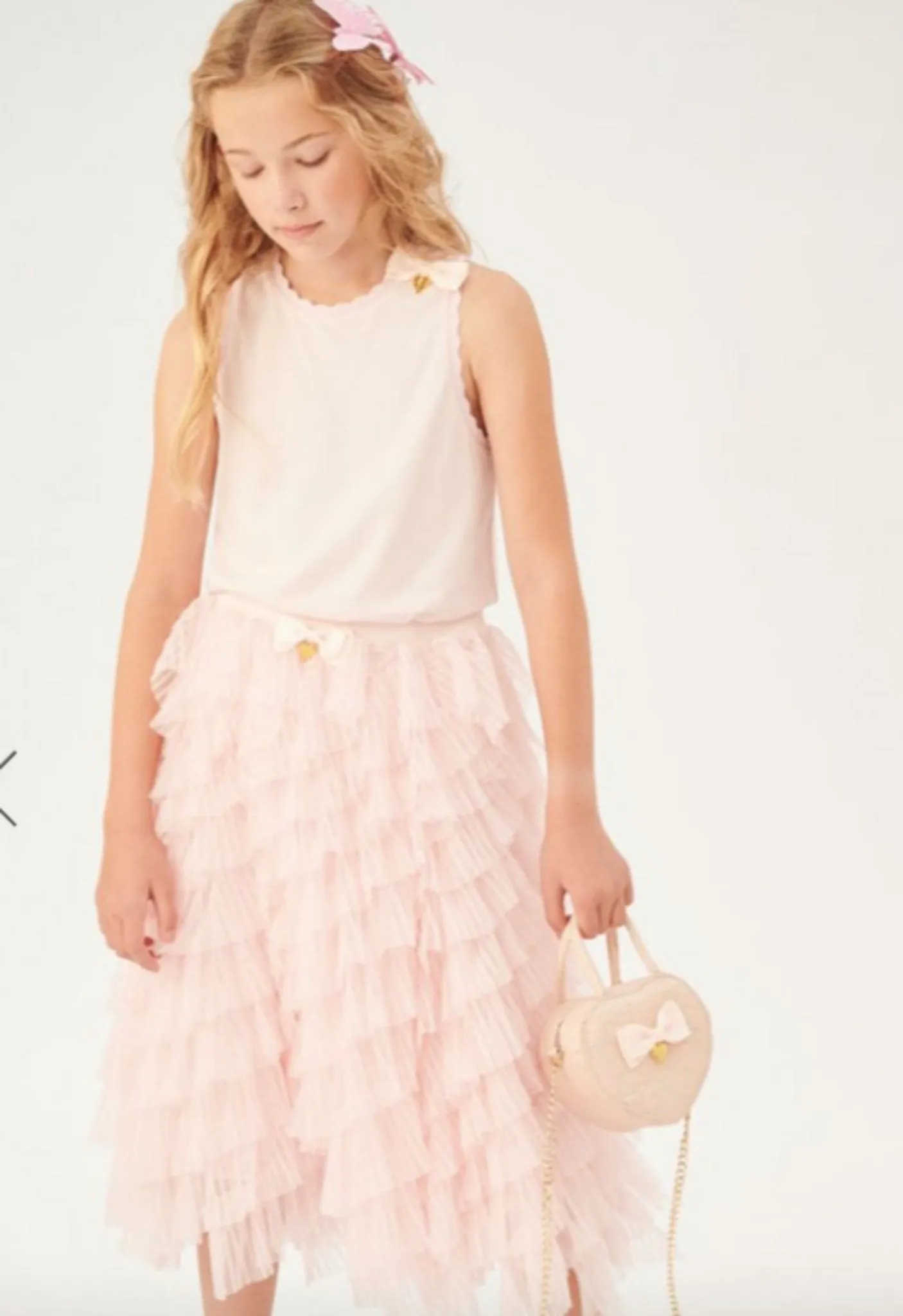 Angel's Face Girls Sleeveless Jay Top In Fairy Pink