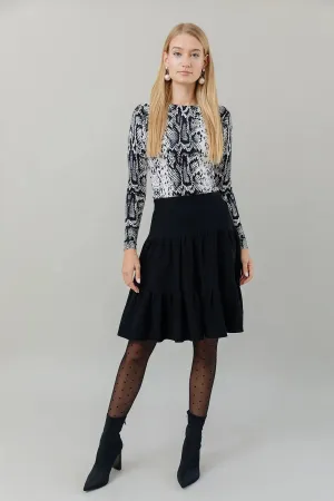 Apparalel Tiered Knit Skirt