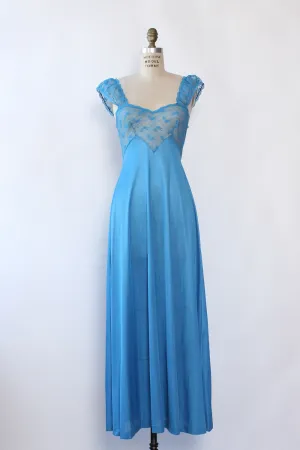 Aqua Lace Flared Nightgown S/M