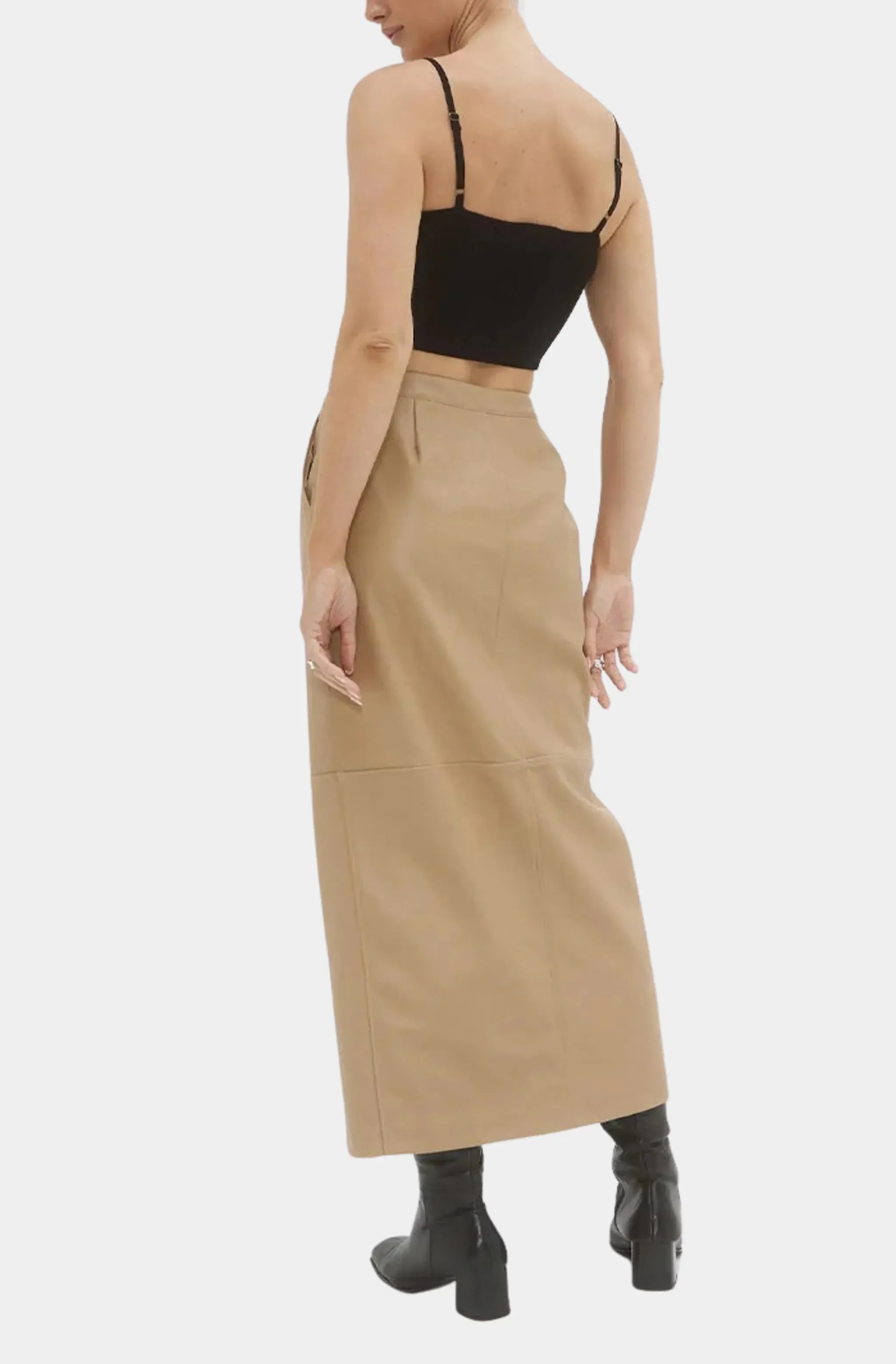 Ascend Pu Maxi Skirt