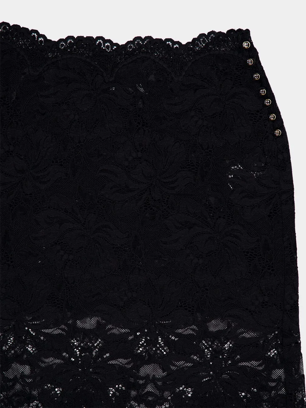 Black Lace Midi Skirt