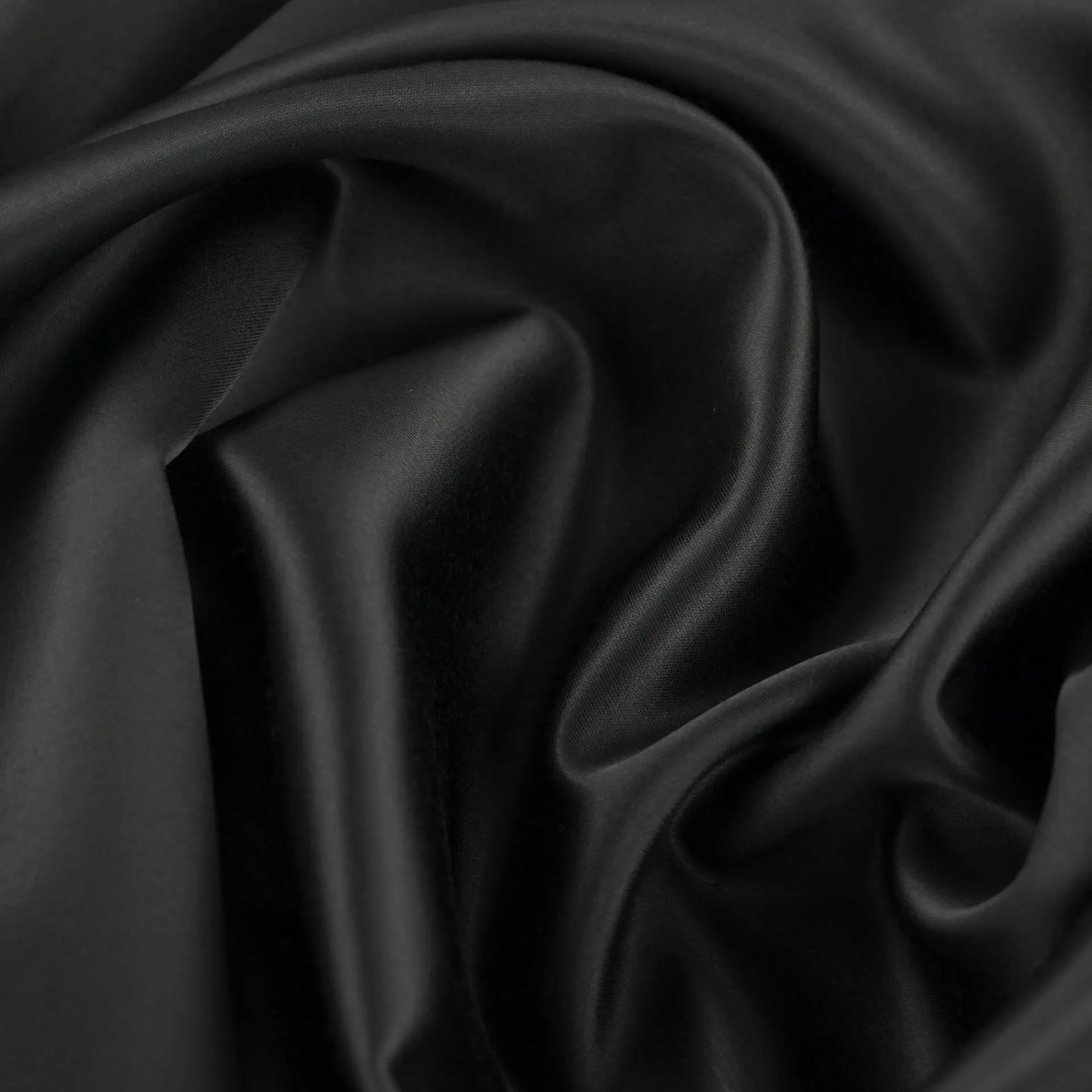 Black Satin Fabric 3754