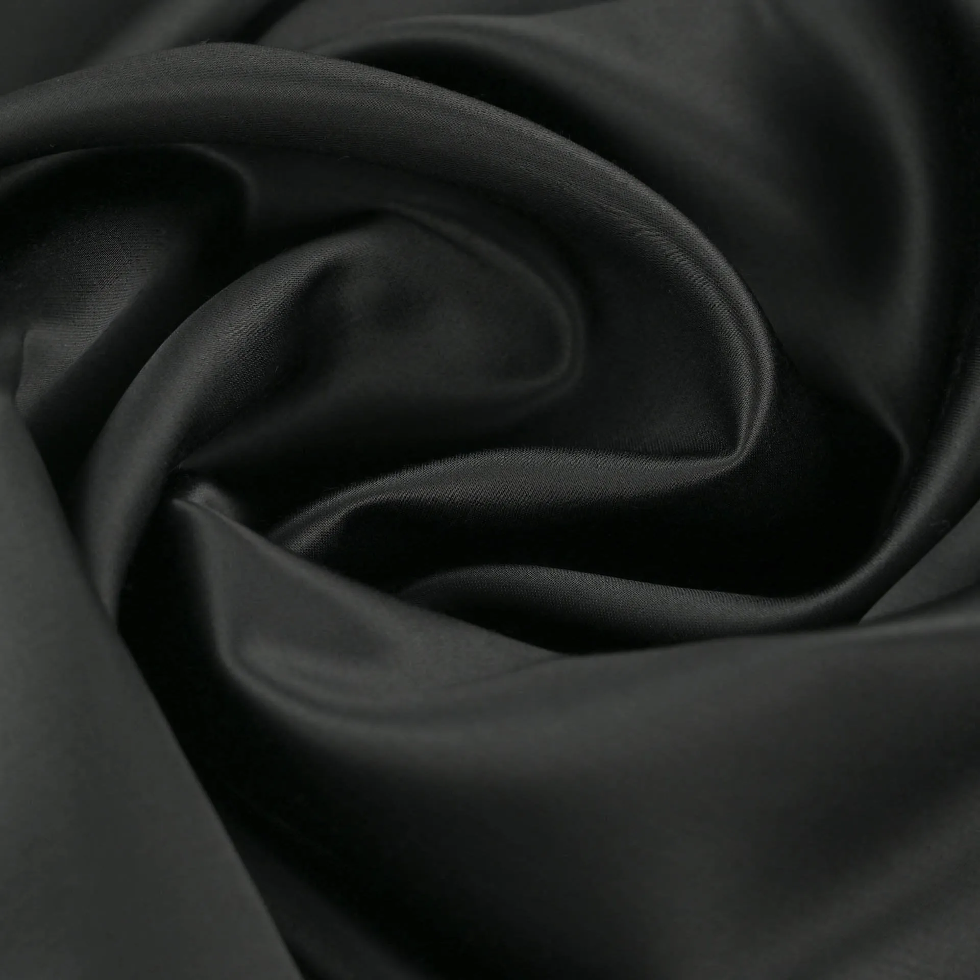 Black Satin Fabric 3754