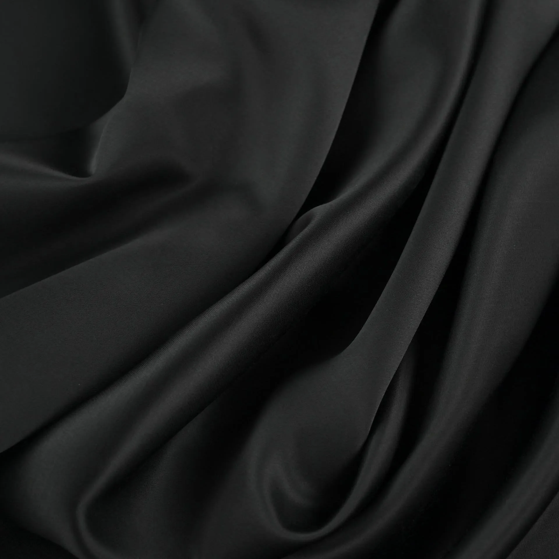 Black Satin Fabric 3754