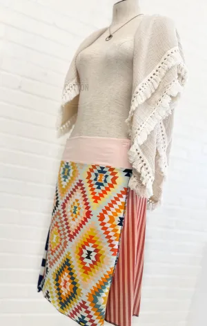 Blush Aztec Funky Knit Skirt