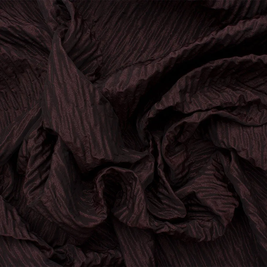 Bordeaux Crinkled Brocade