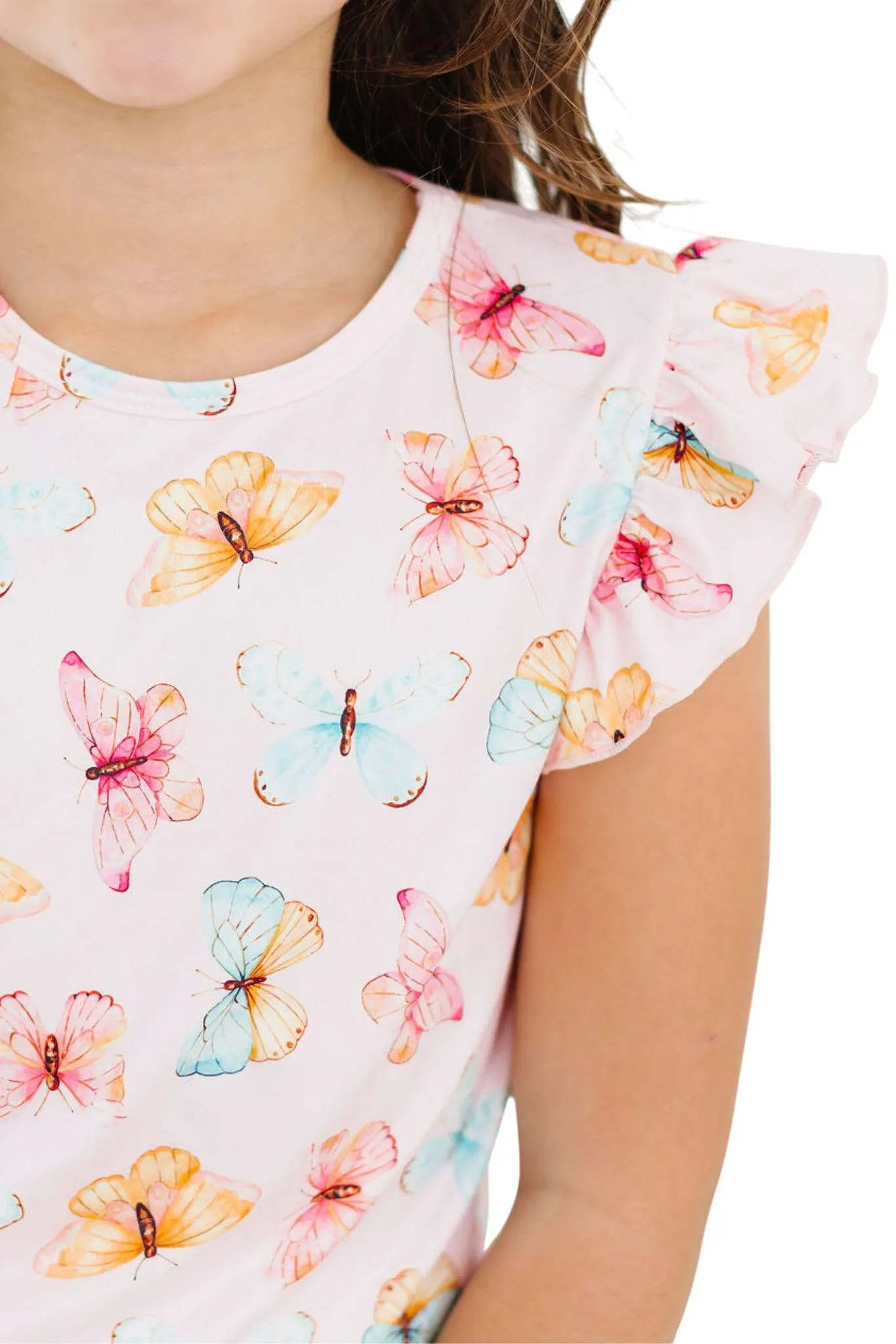 Butterfly Kisses S/s Ruffle Tee