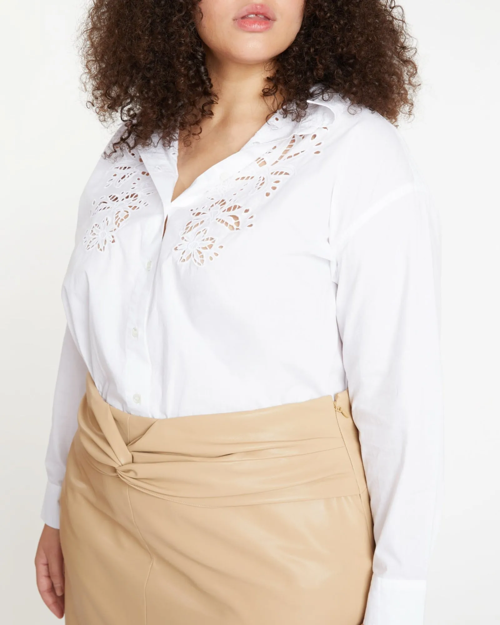 Calandra Embroidered Top | OPTIC WHITE/WHITE