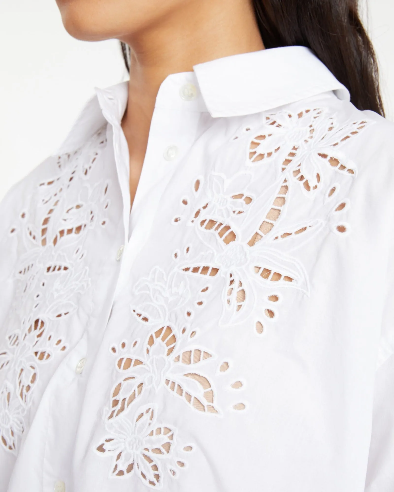 Calandra Embroidered Top | OPTIC WHITE/WHITE