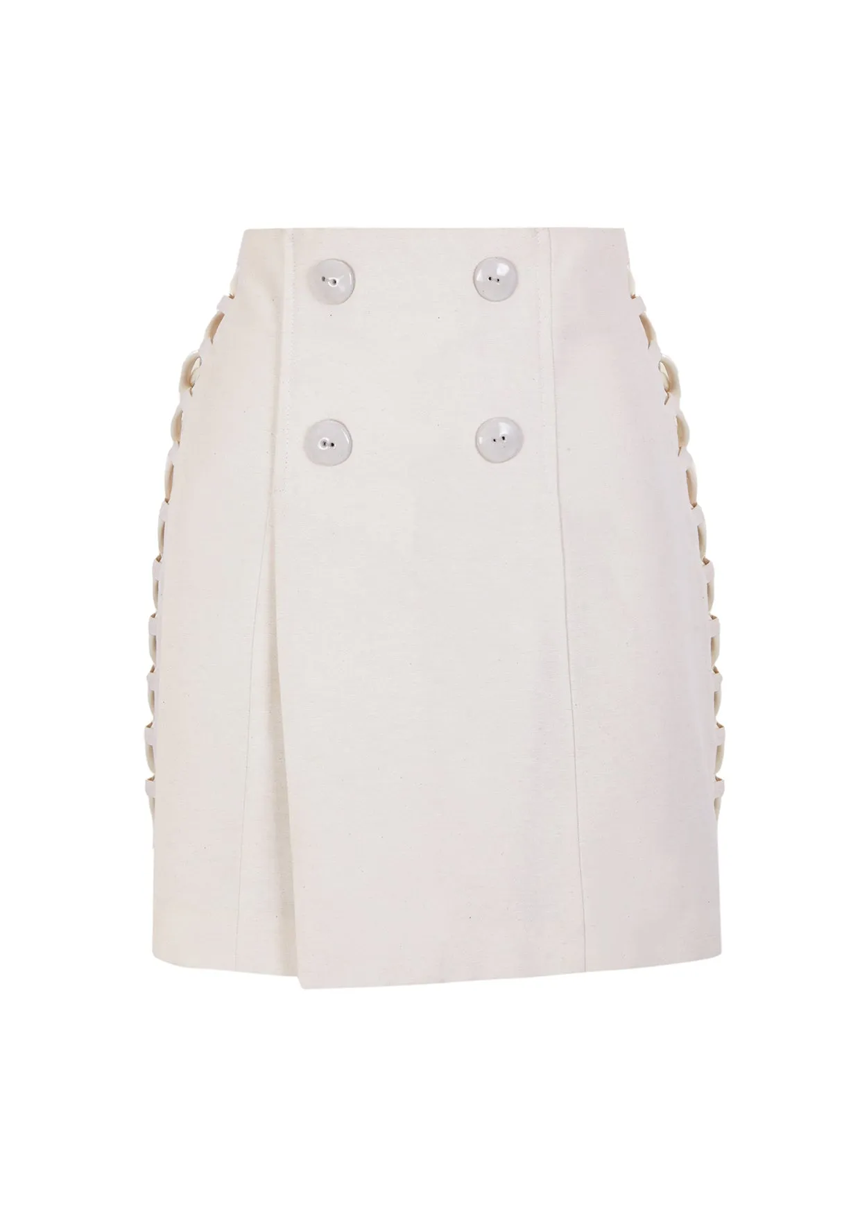 Cross-Over Chain Mini Skirt