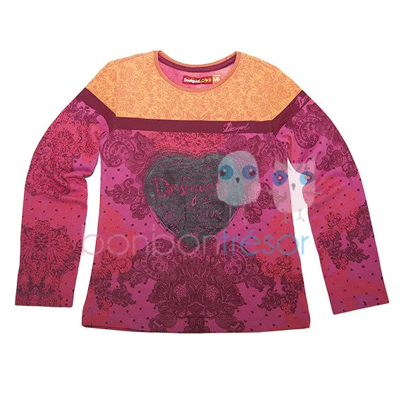 Desigual Kidswear Albero Heart Motif Top