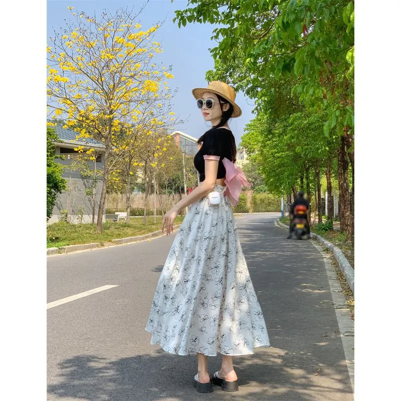 Fairy Versatile Slimming Height Enhancing Full-Skirt Classic Skirt