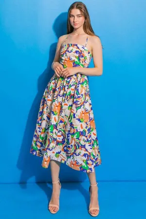 Floral Poplin Midi