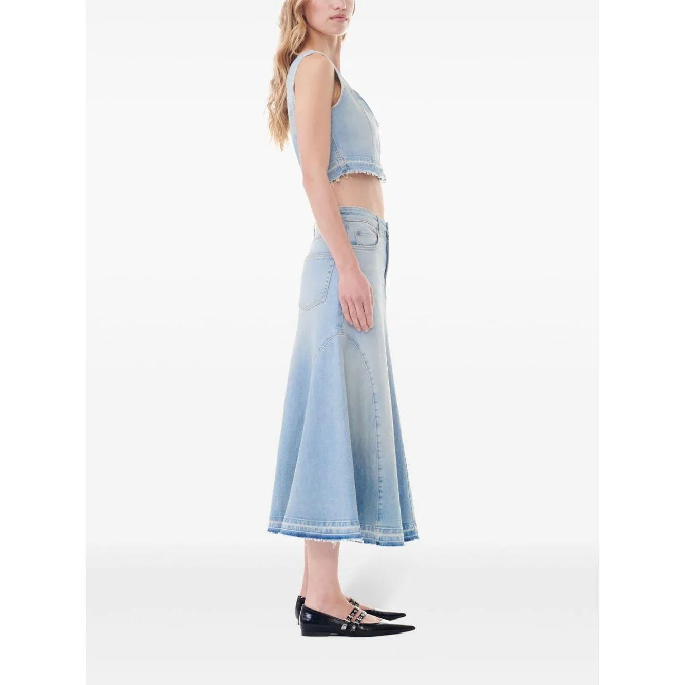 GANNI Skirts Clear Blue