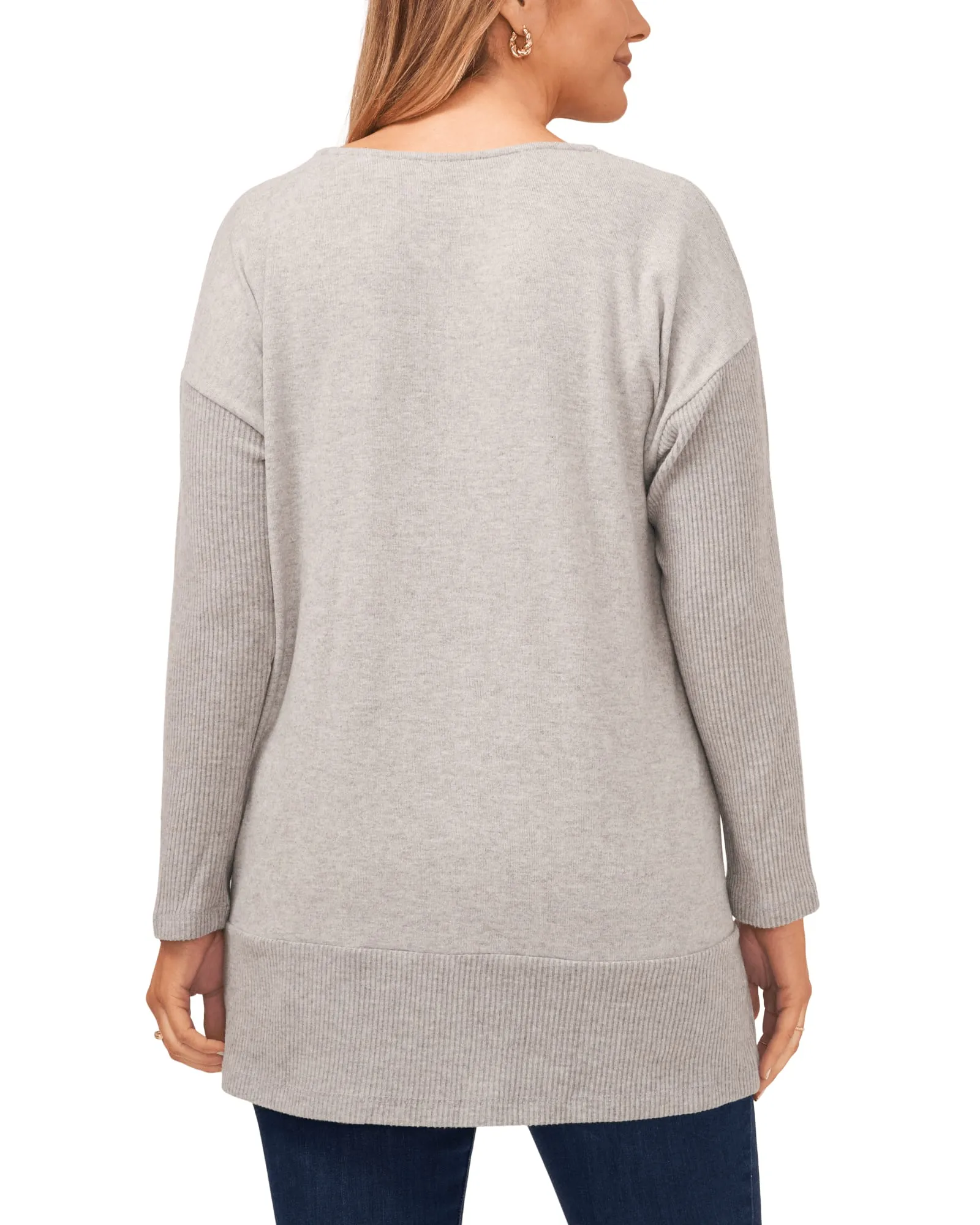 Gianna Tunic Sweater | SILVER HTHR