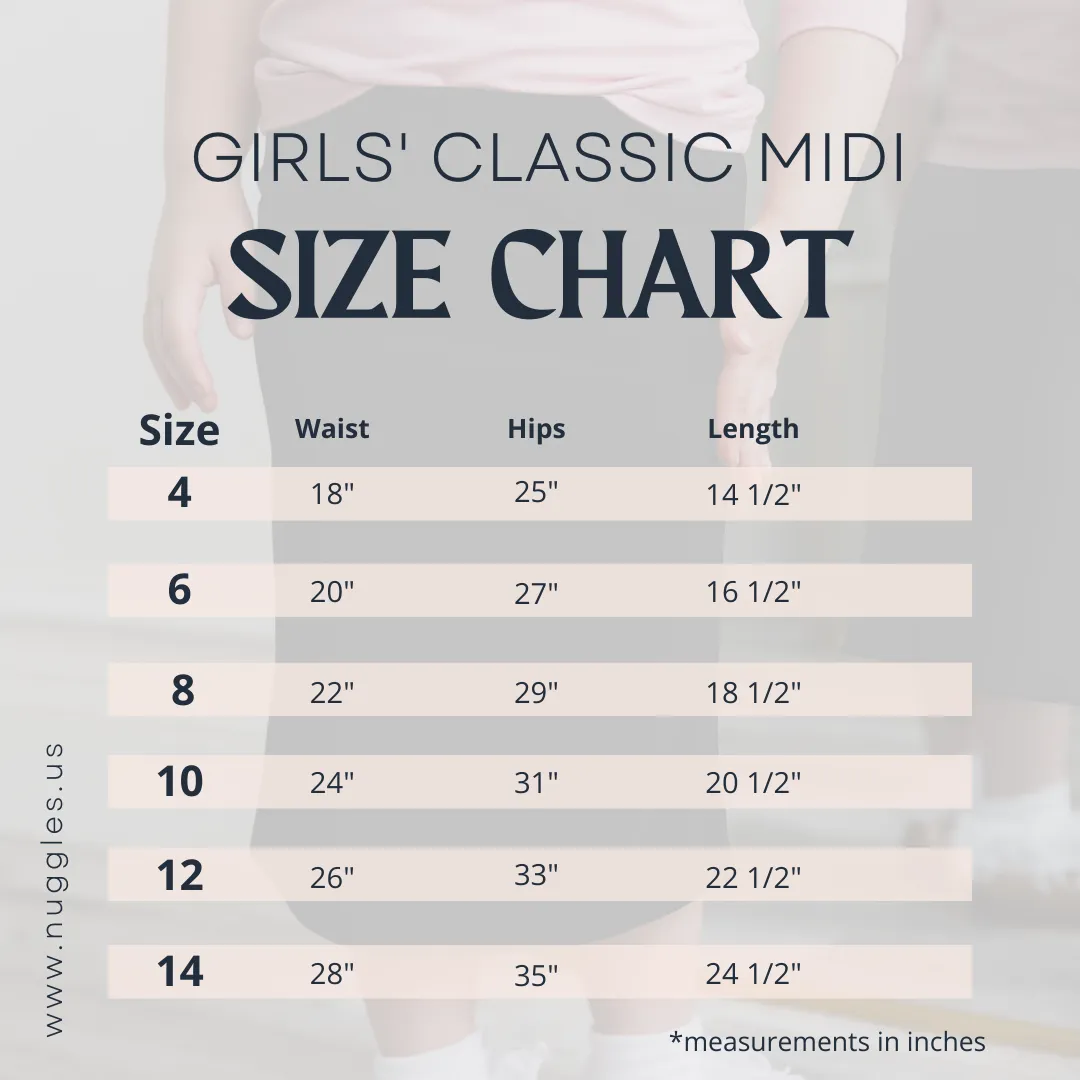 Girls' Classic Midi Skirt