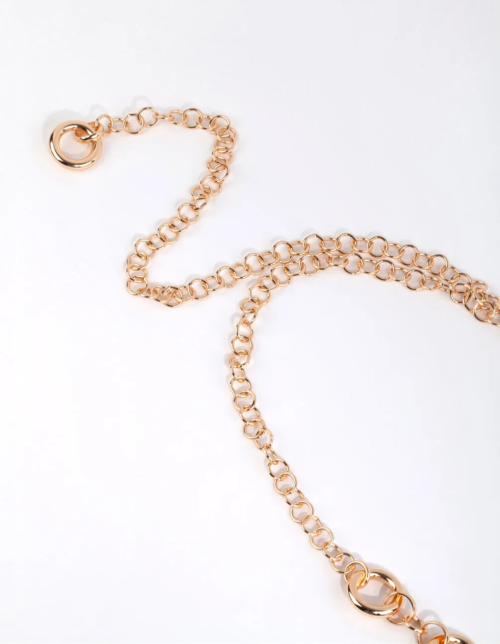 Gold Circle Detail Chain Belt