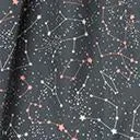 Grey Constellation Print Gathered Swing Skirt