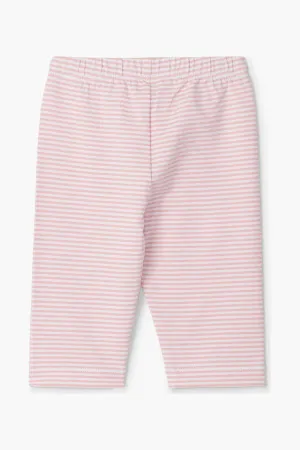 Hatley Pink Stripe Baby Girls Capri Leggings