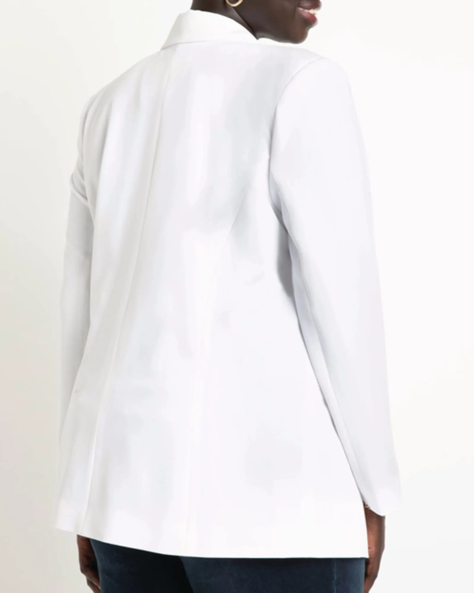 Jasmine Long Relaxed Blazer | True White