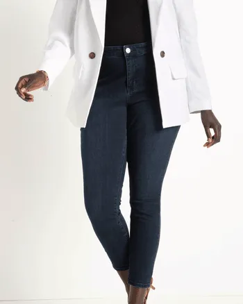 Jasmine Long Relaxed Blazer | True White