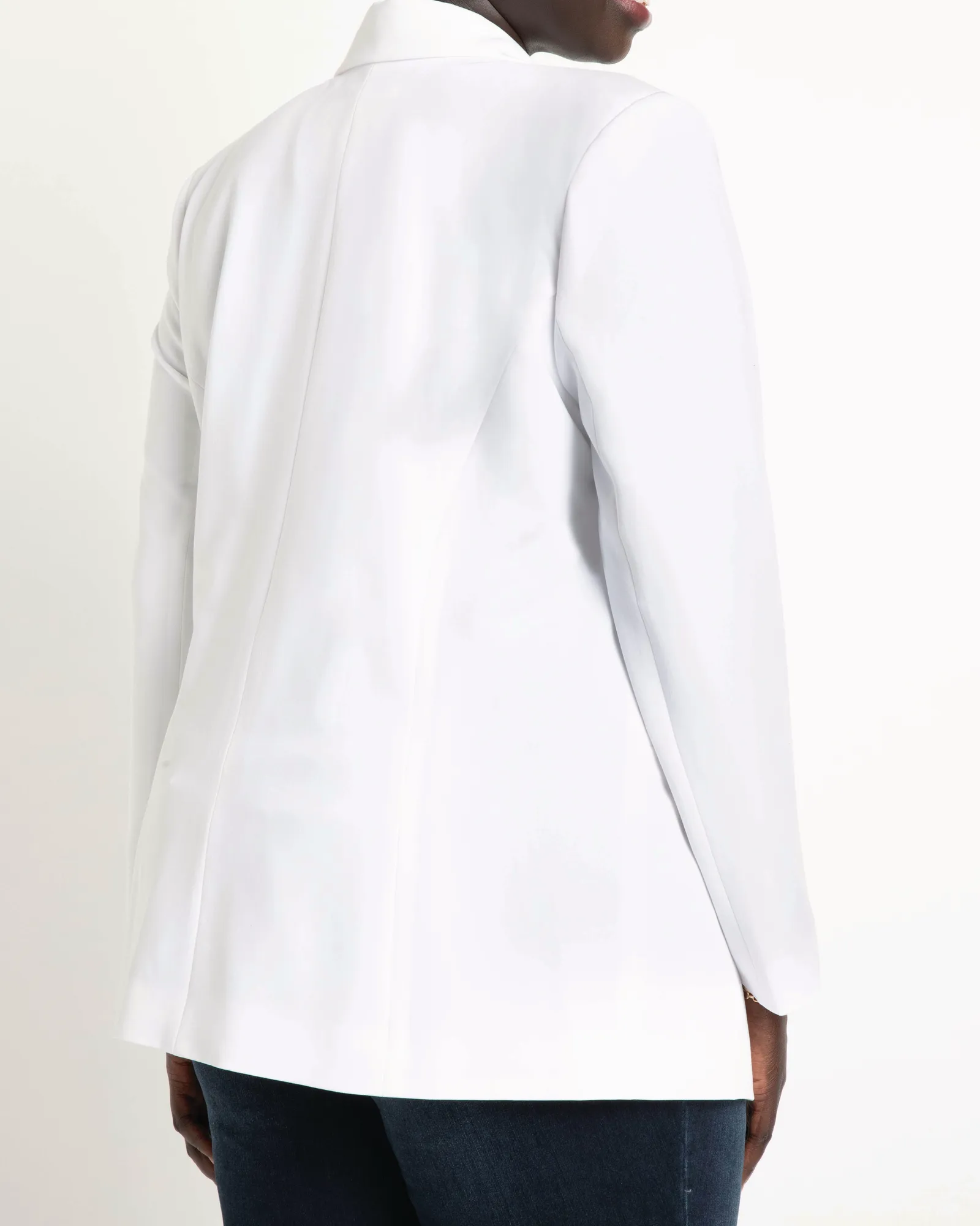 Jasmine Long Relaxed Blazer | True White