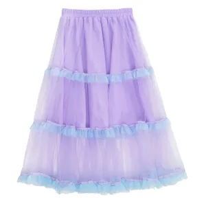 Listen Flavor purple tulle tiered skirt