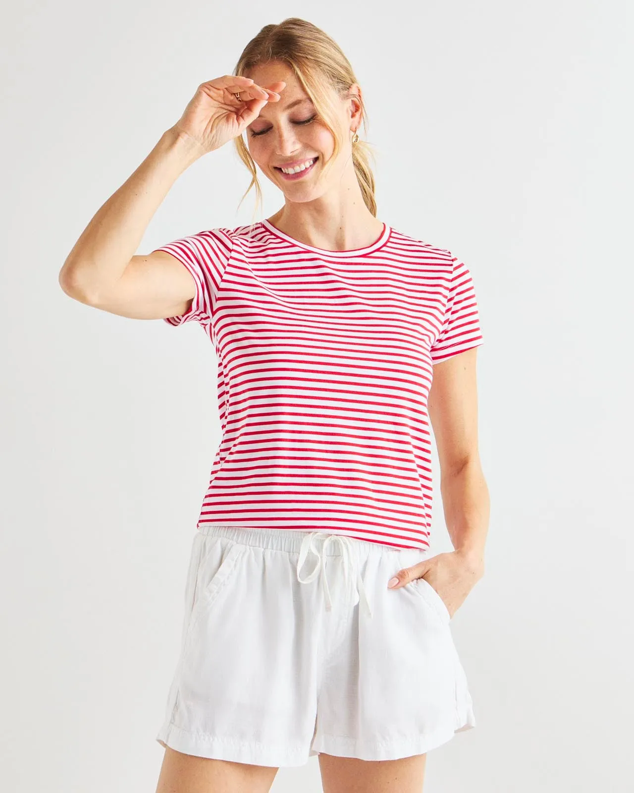 Lulu Stripe Crew Neck Tee