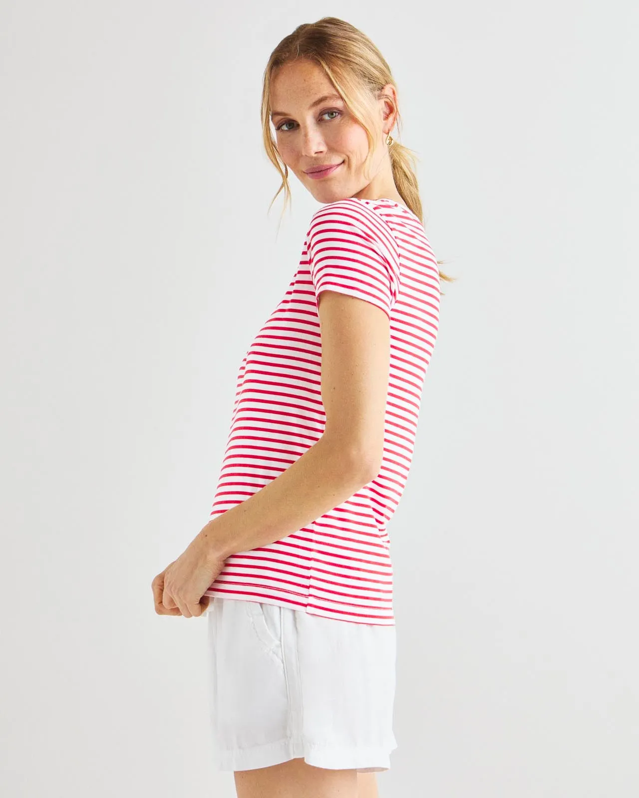 Lulu Stripe Crew Neck Tee