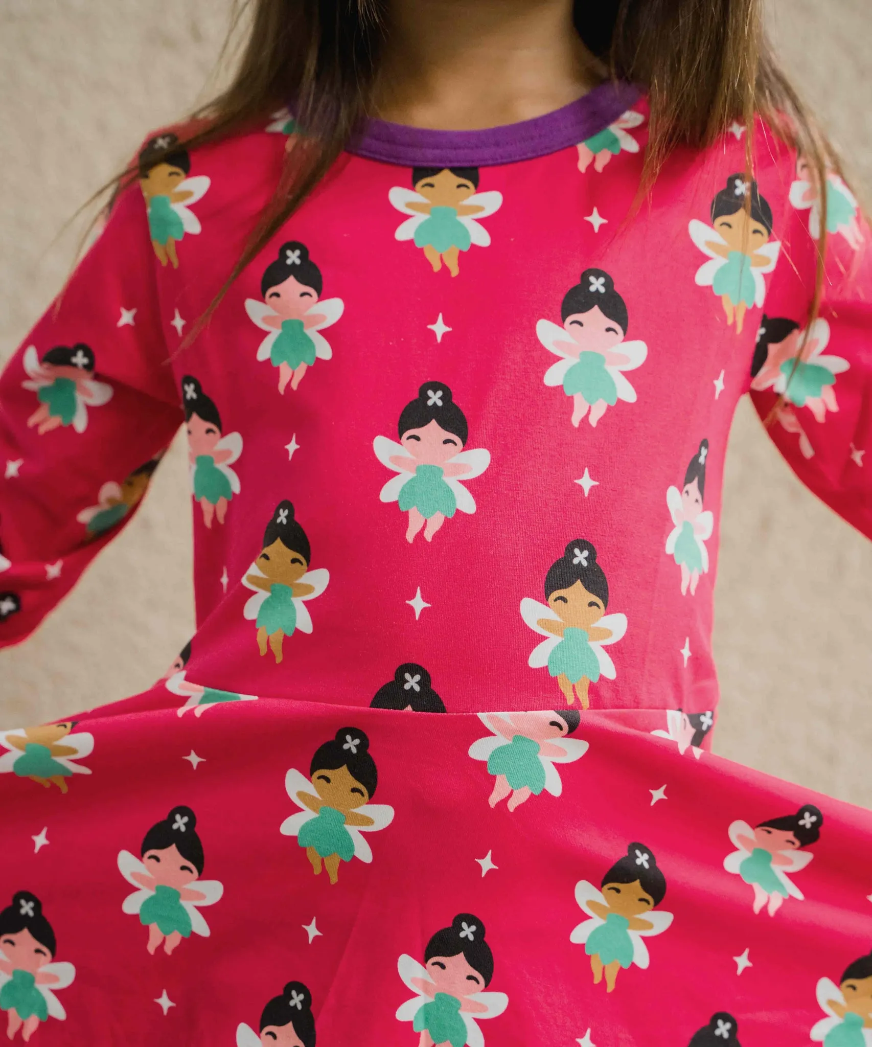 Maxomorra Fairy Long Sleeve Circle Dress