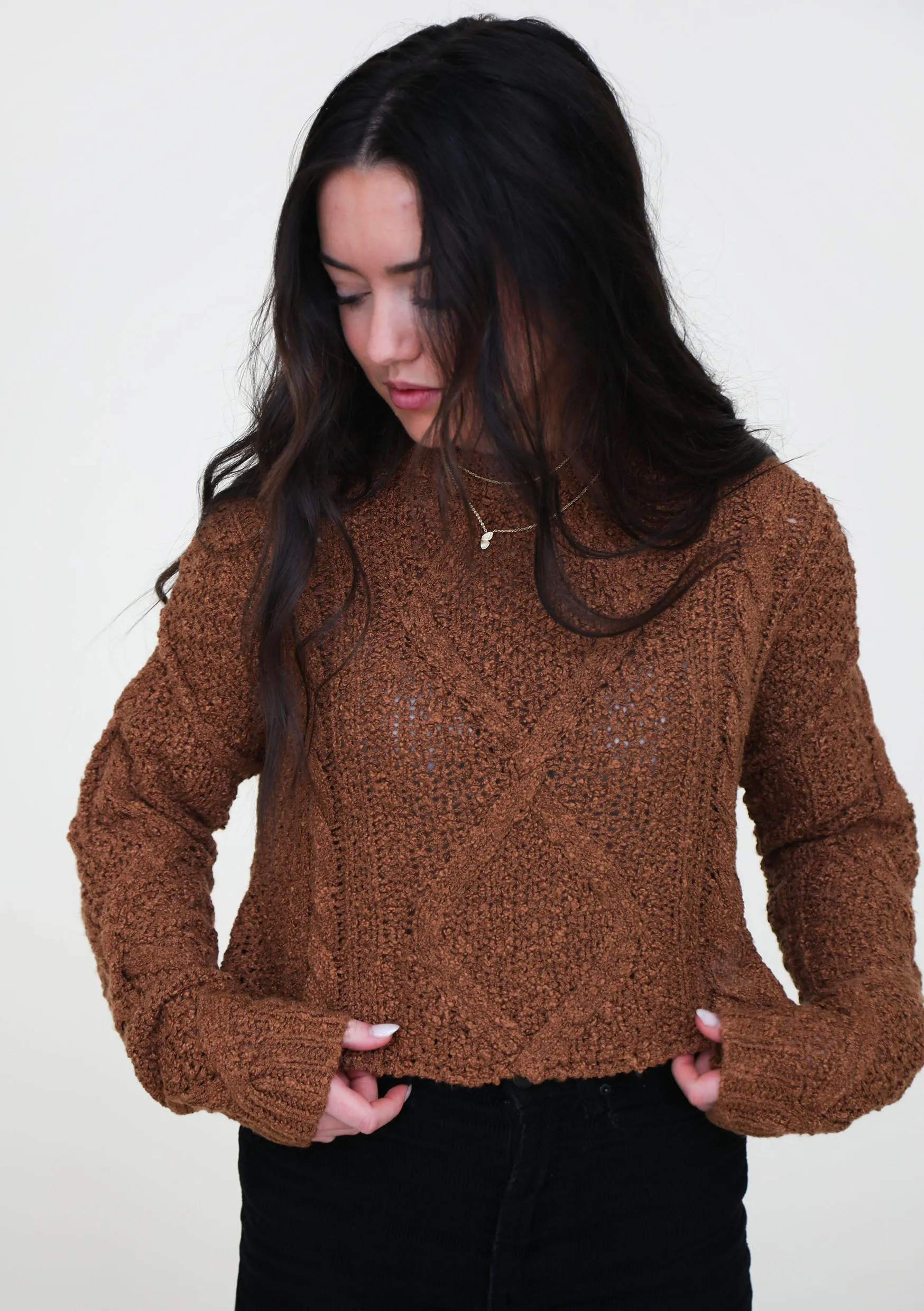 Moon Beam Sweater In Brown