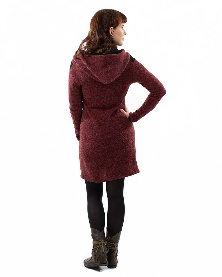 Neptune Dress Wine Red/Black