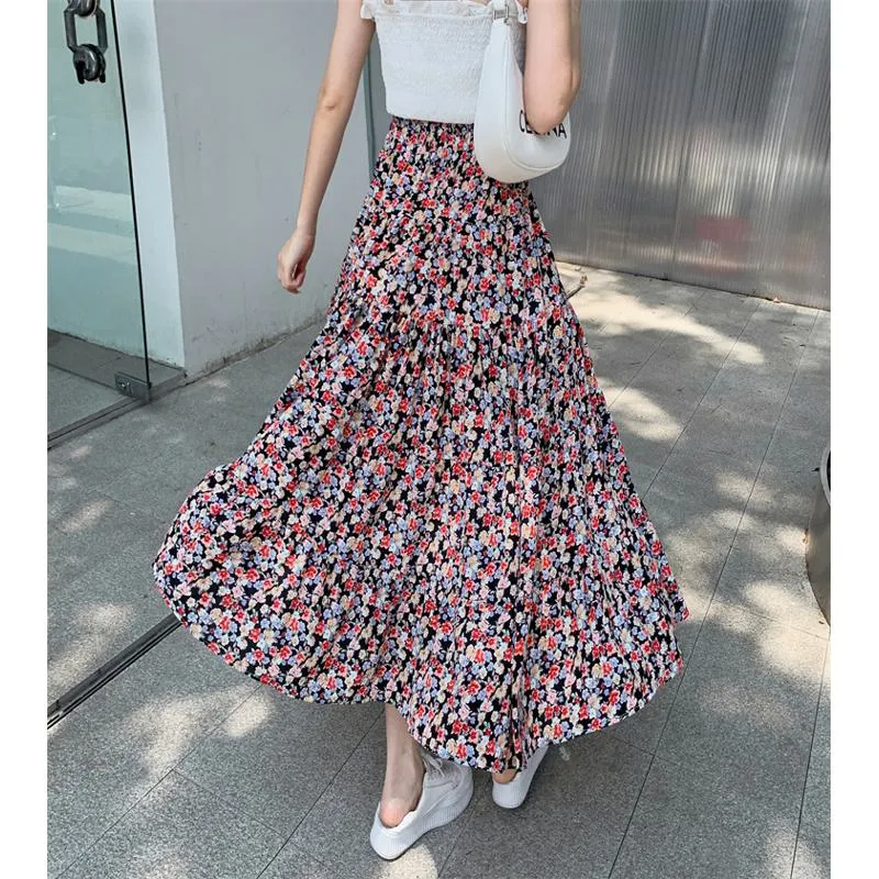 Patchwork Floral Full Skirt Fairy Mesh Skirt