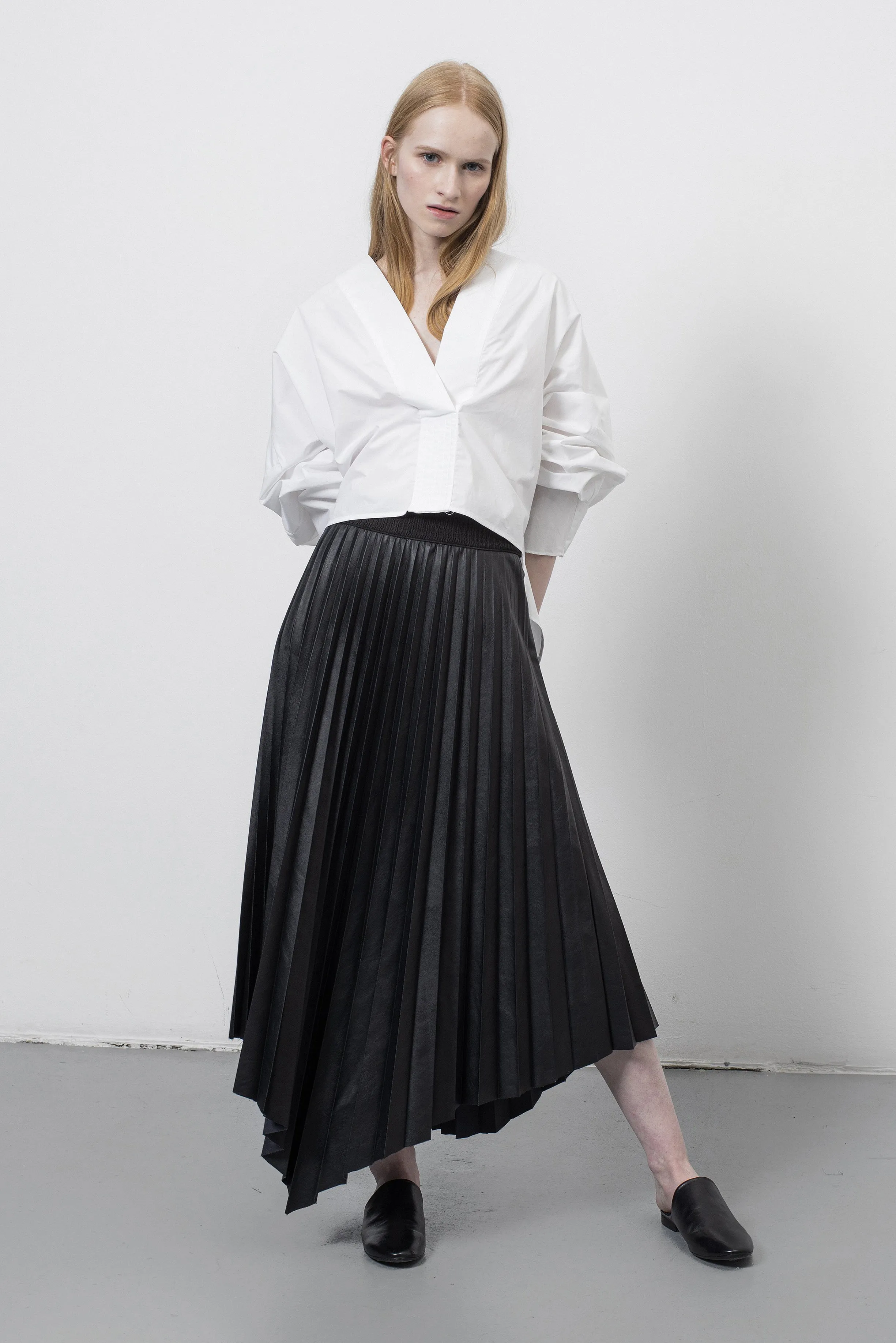 QUON Vegan Leather Skirt