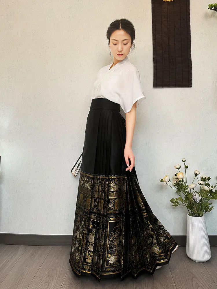 Shan Ping 扇屏 Folding Screen Ming Dynasty Mamian Skirt