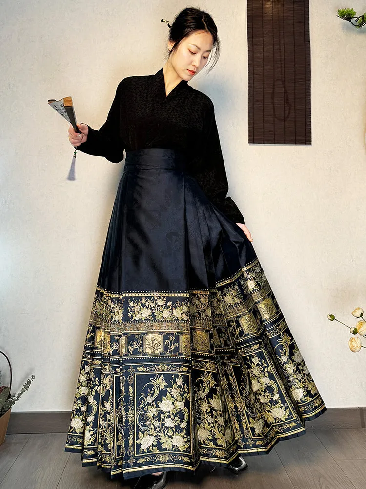 Shan Ping 扇屏 Folding Screen Ming Dynasty Mamian Skirt