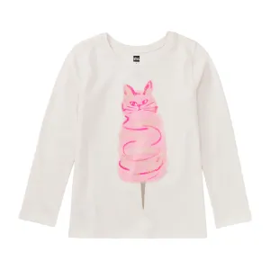 Tea Sugar Cat Glitter Graphic Tee