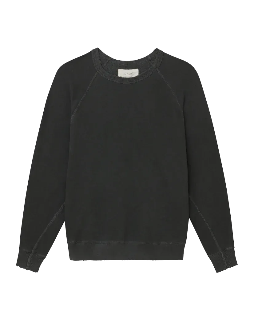 The College Sweatshirt. Solid -- Washed Black