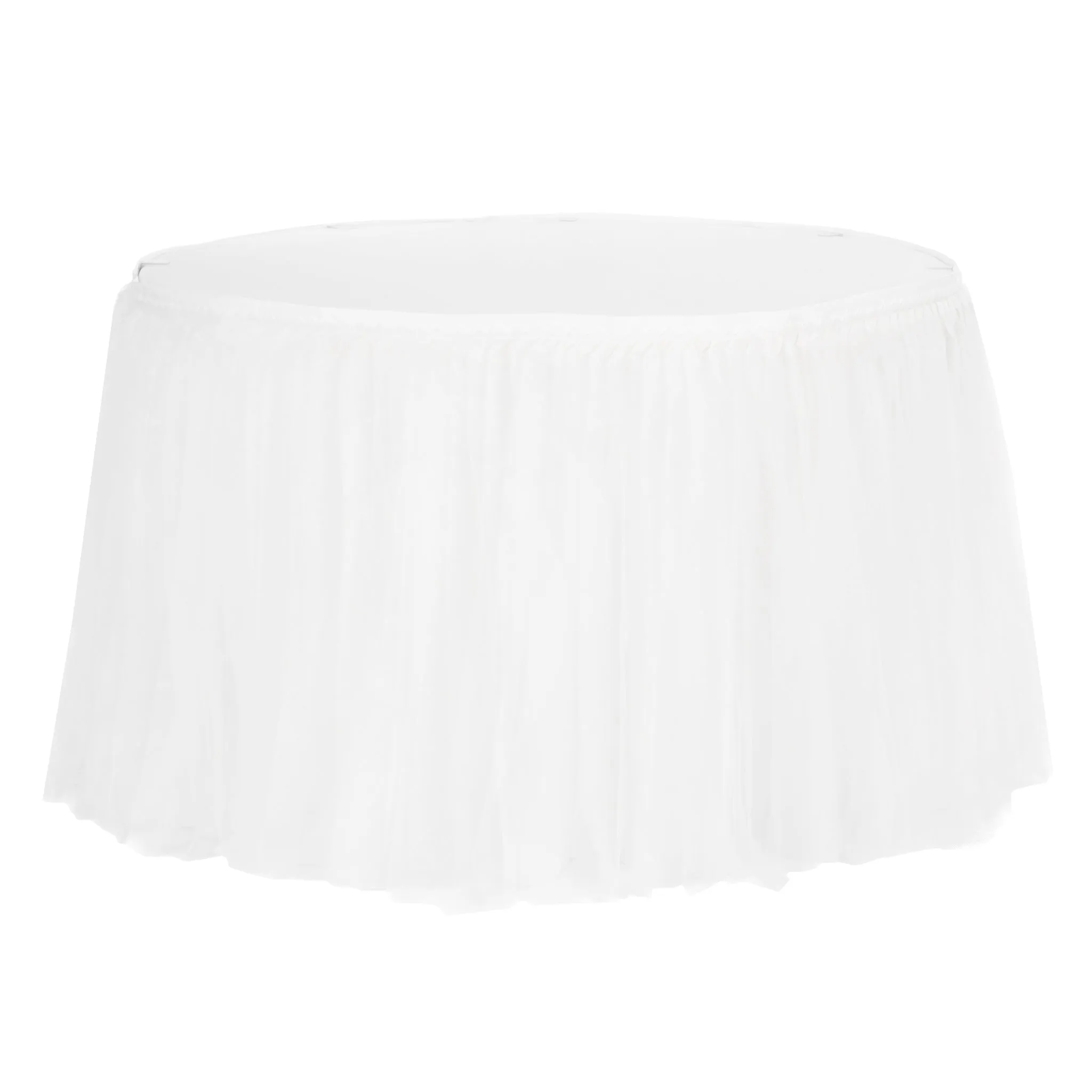 Tulle Tutu 21ft Table Skirt - White