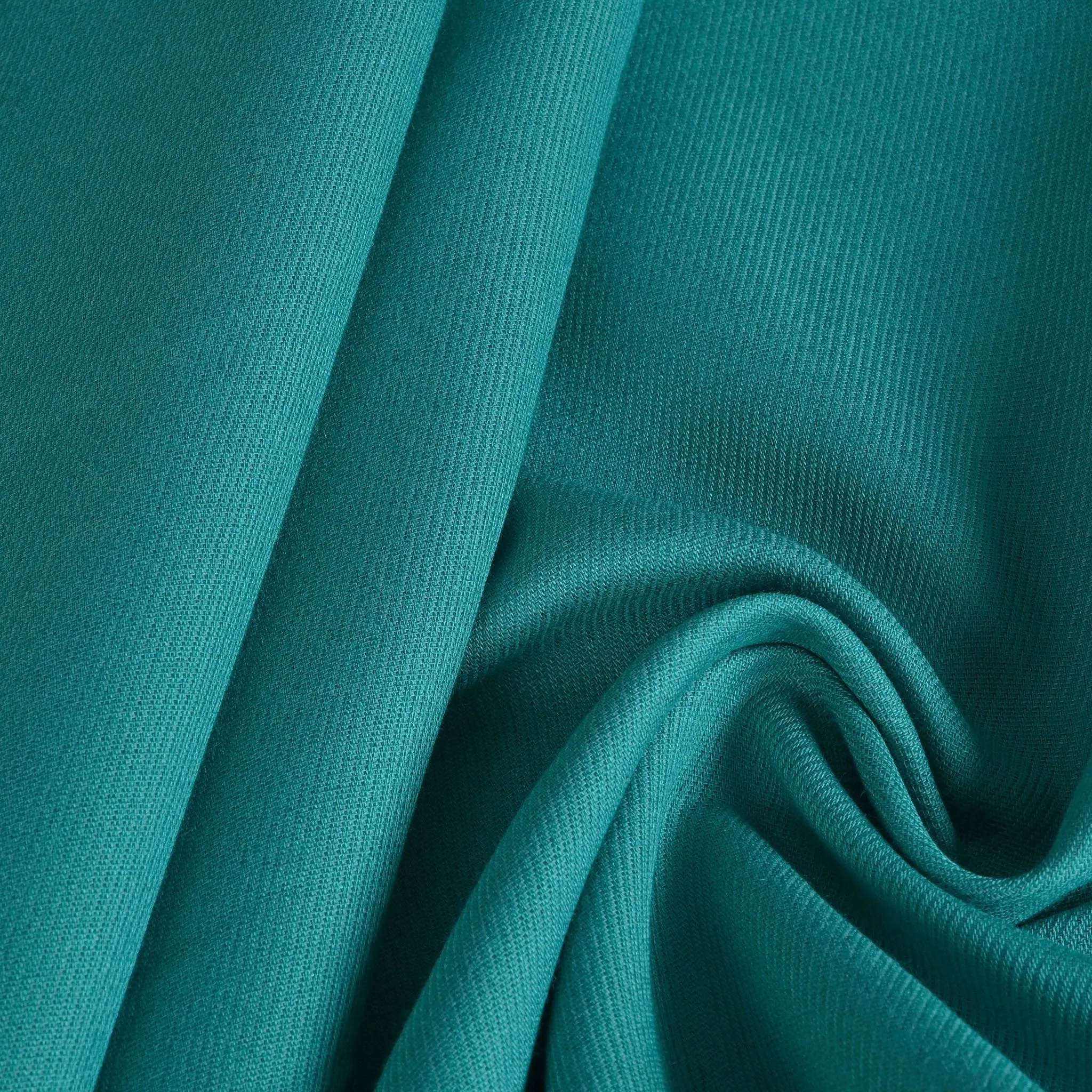 Turquoise Suiting Twill Fabric - 4690