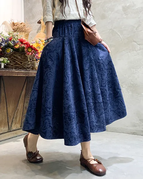 Vintage Skirt High Waist Work Wear Midi Skirts