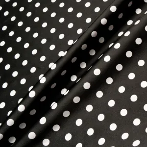 White Spotted Black Silk Blend Mikado